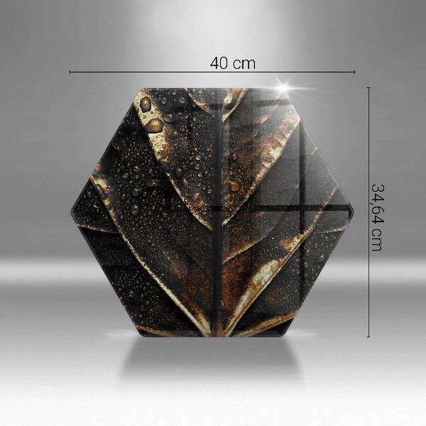 Tabla de cortar de vidrio Hoja de oro