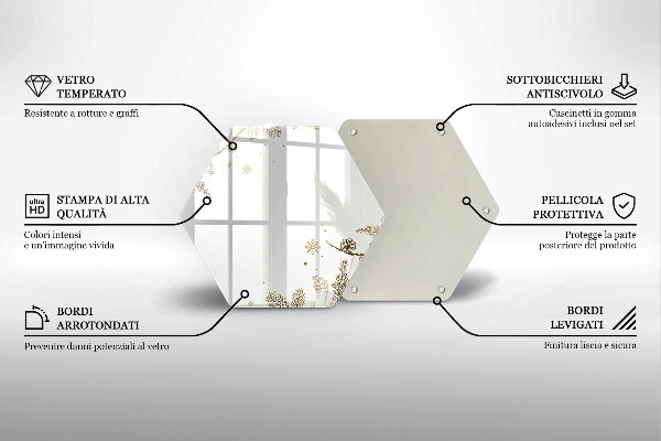 Tabla de cortar de vidrio Decoraciones de invierno