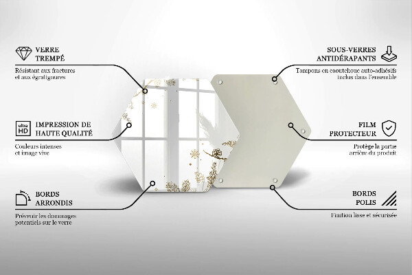 Tabla de cortar de vidrio Decoraciones de invierno