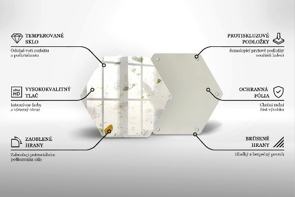Tabla de cortar de vidrio Hojas cayendo