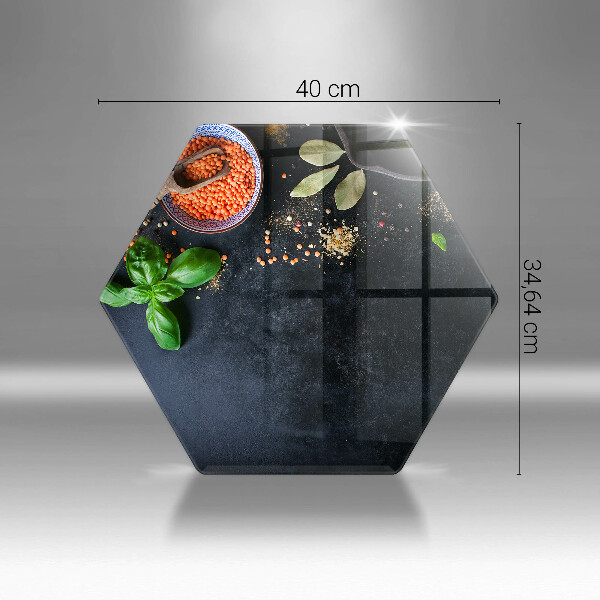 Tabla de cortar de vidrio Tazones de especias