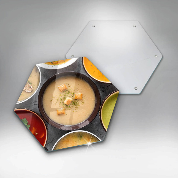 Tabla de cortar de vidrio Sopas coloridas