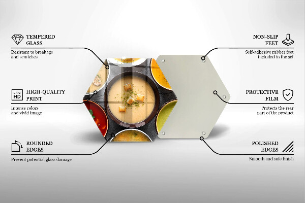 Tabla de cortar de vidrio Sopas coloridas