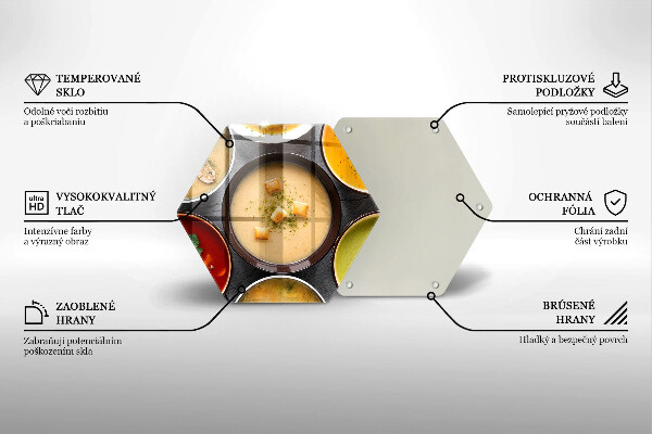 Tabla de cortar de vidrio Sopas coloridas