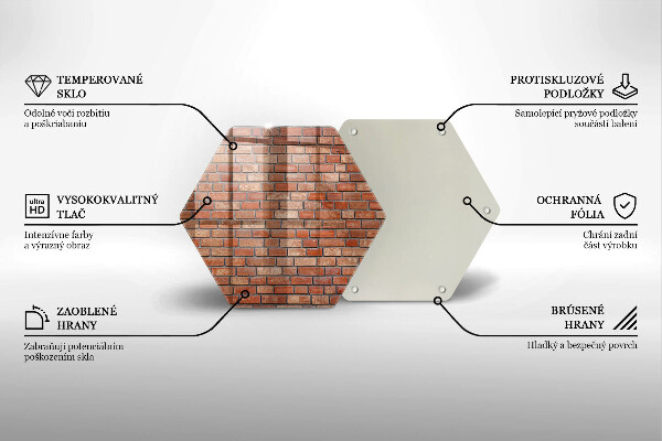 Tabla de cortar de vidrio Pared de ladrillo