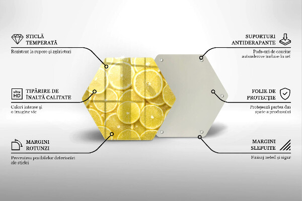 Tabla de cortar de vidrio Fruta de limon