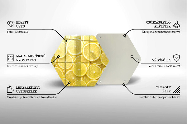 Tabla de cortar de vidrio Fruta de limon