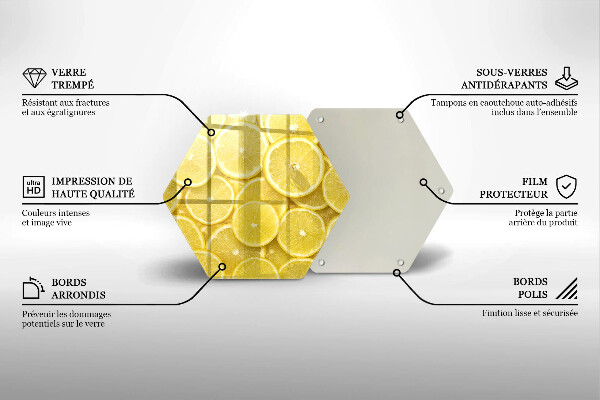 Tabla de cortar de vidrio Fruta de limon