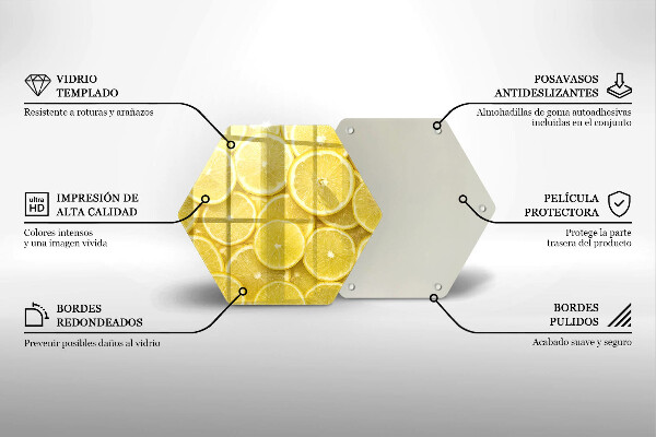 Tabla de cortar de vidrio Fruta de limon