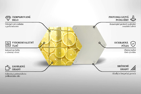 Tabla de cortar de vidrio Fruta de limon