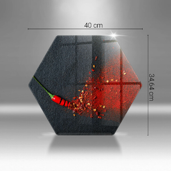 Tabla de cortar de vidrio Pimiento picante