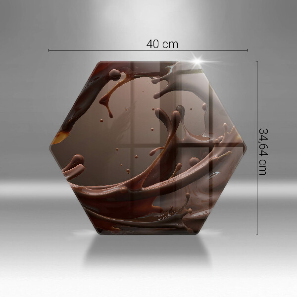 Tabla de cortar de vidrio Chocolate liquido