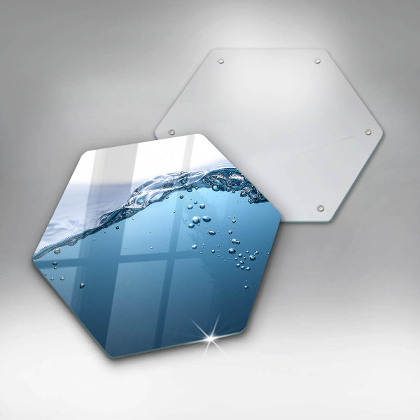 Tabla de cortar de vidrio Agua azul