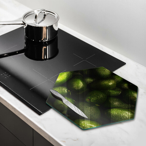 Tabla de cortar de vidrio Fruta de aguacate