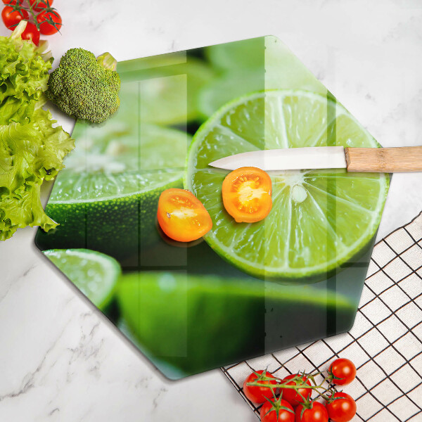 Tabla de cortar de vidrio Cítricos de lima