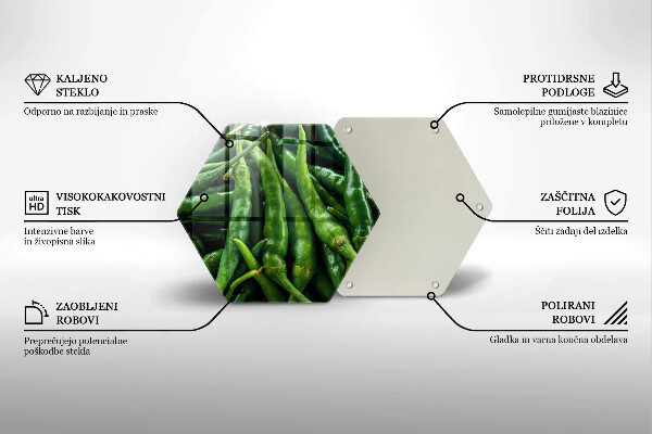 Tabla de cortar de vidrio Vainas de guisantes