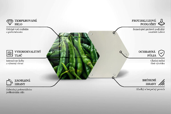 Tabla de cortar de vidrio Vainas de guisantes
