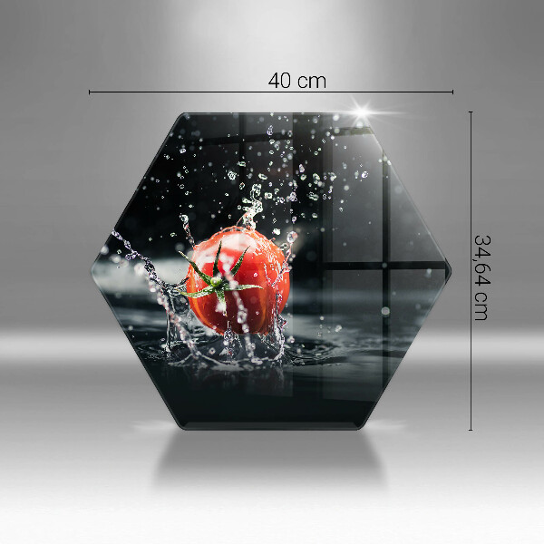 Tabla de cortar de vidrio Tomate en agua