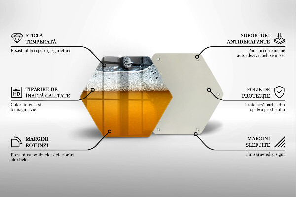Tabla de cortar de vidrio Beber espuma de cerveza