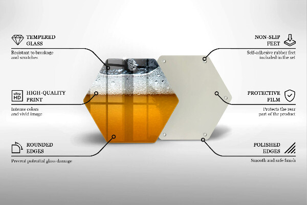 Tabla de cortar de vidrio Beber espuma de cerveza