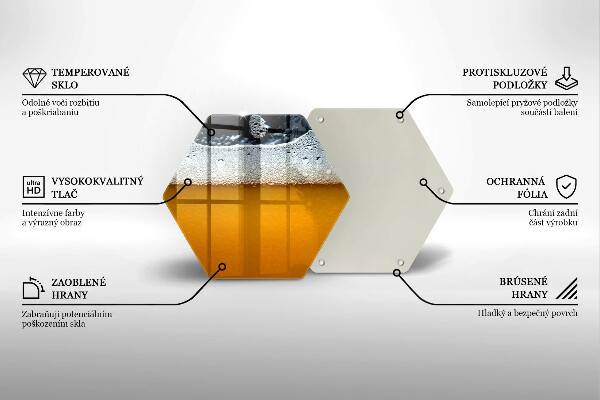 Tabla de cortar de vidrio Beber espuma de cerveza