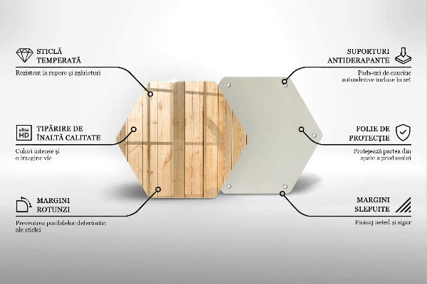 Tabla de cortar de vidrio Tablas de madera delicadas