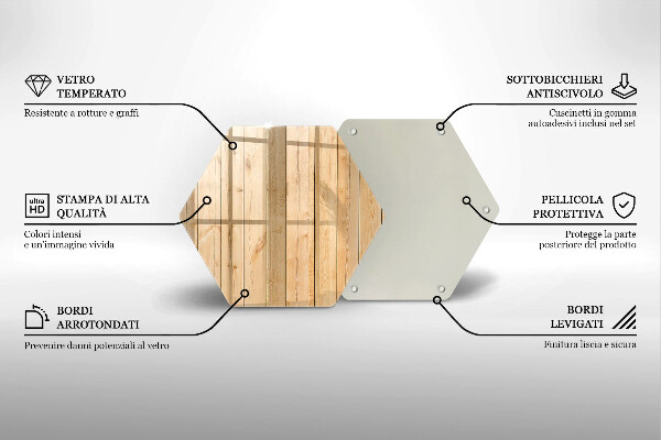 Tabla de cortar de vidrio Tablas de madera delicadas