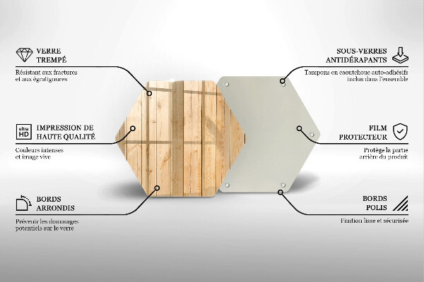 Tabla de cortar de vidrio Tablas de madera delicadas