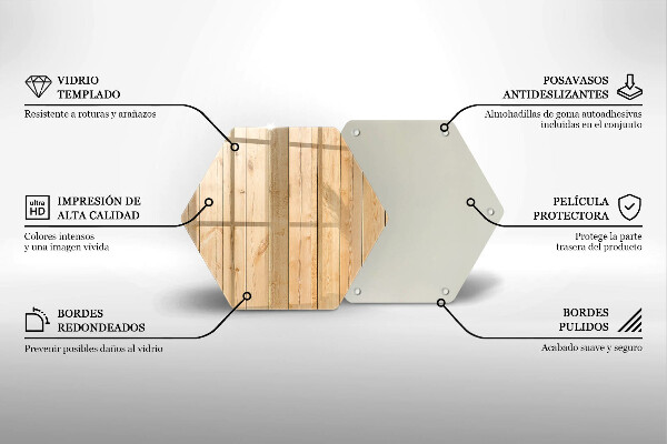 Tabla de cortar de vidrio Tablas de madera delicadas