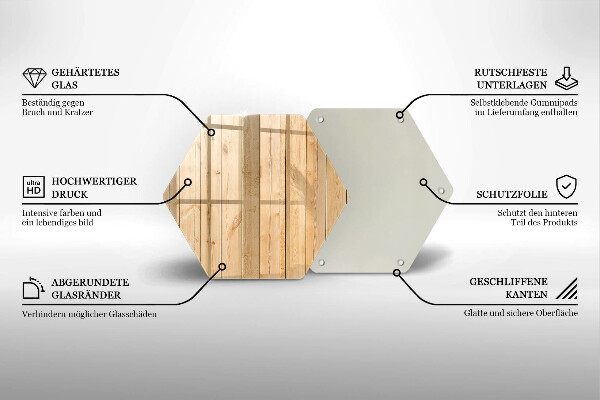 Tabla de cortar de vidrio Tablas de madera delicadas