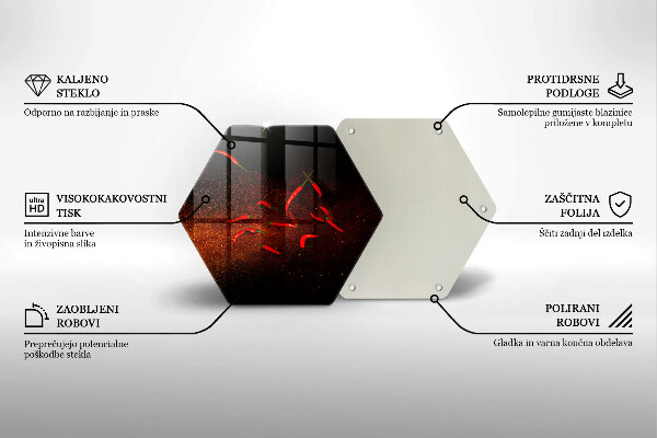 Tabla de cortar de vidrio Pimientos picantes
