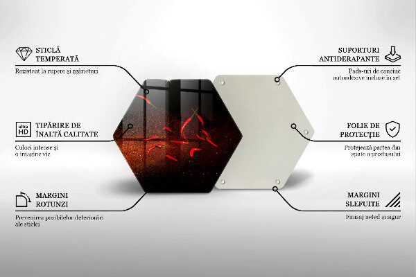 Tabla de cortar de vidrio Pimientos picantes