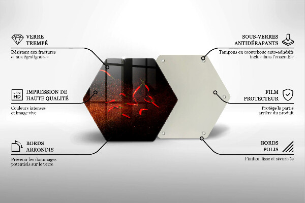 Tabla de cortar de vidrio Pimientos picantes