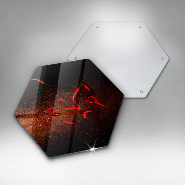 Tabla de cortar de vidrio Pimientos picantes