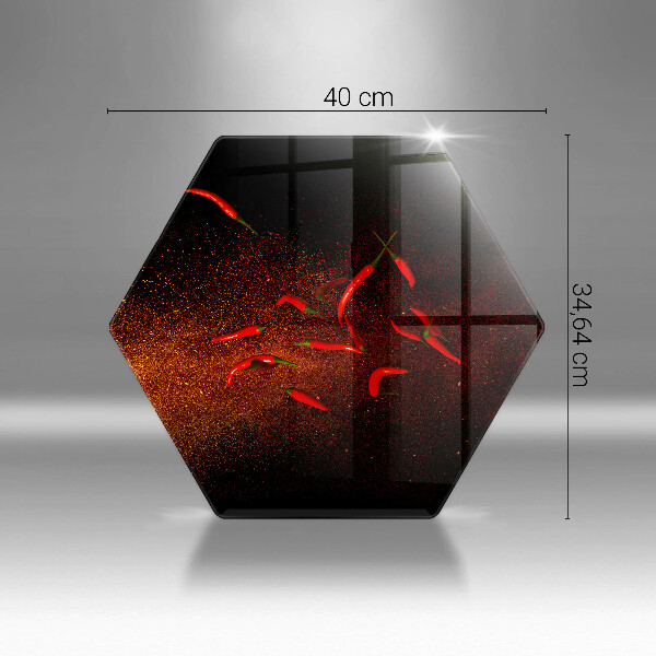 Tabla de cortar de vidrio Pimientos picantes