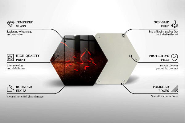Tabla de cortar de vidrio Pimientos picantes