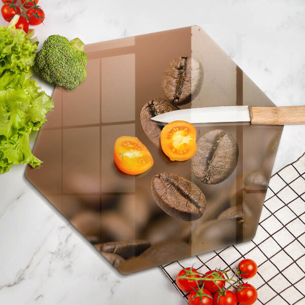 Tabla de cortar de vidrio Granos de café