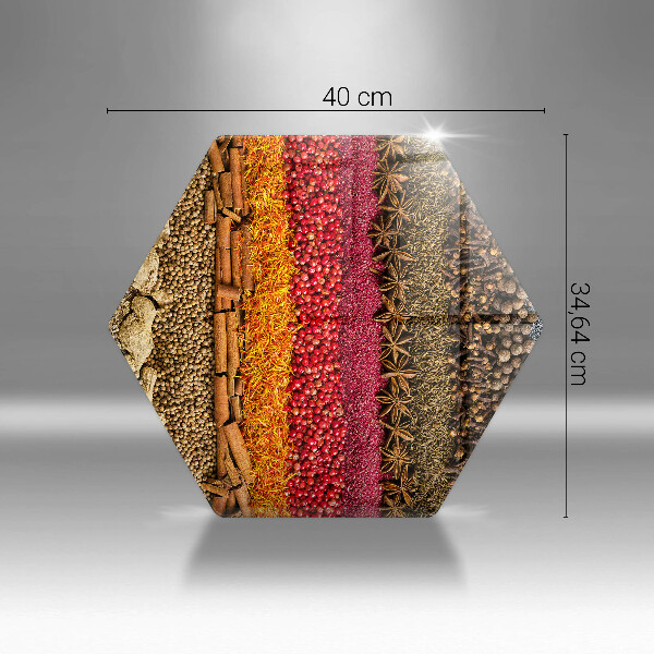 Tabla de cortar de vidrio Especias coloridas