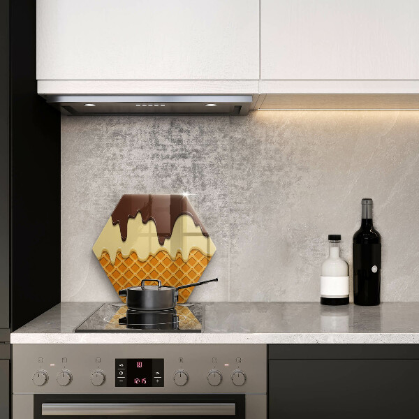 Tabla de cortar de vidrio Ilustración de cono de helado