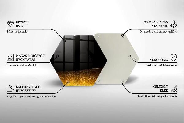 Tabla de cortar de vidrio Cerveza carbonatada