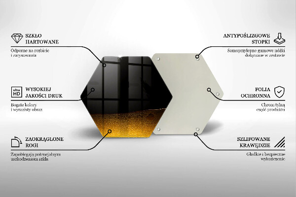 Tabla de cortar de vidrio Cerveza carbonatada