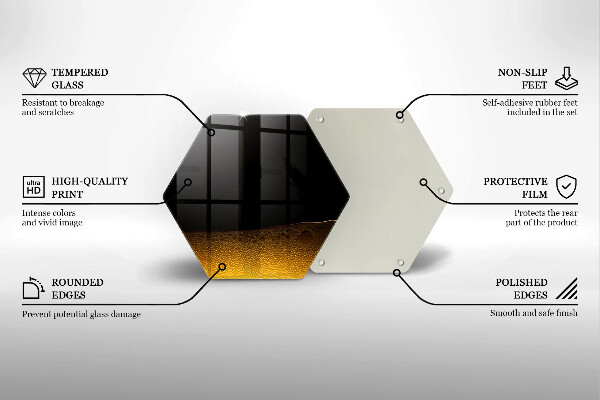 Tabla de cortar de vidrio Cerveza carbonatada