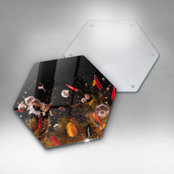 Tabla de cortar de vidrio Especias picantes