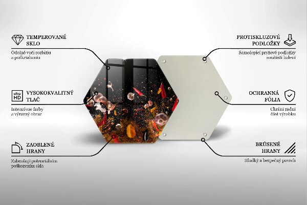 Tabla de cortar de vidrio Especias picantes