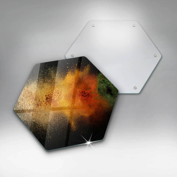 Tabla de cortar de vidrio Especias coloridas