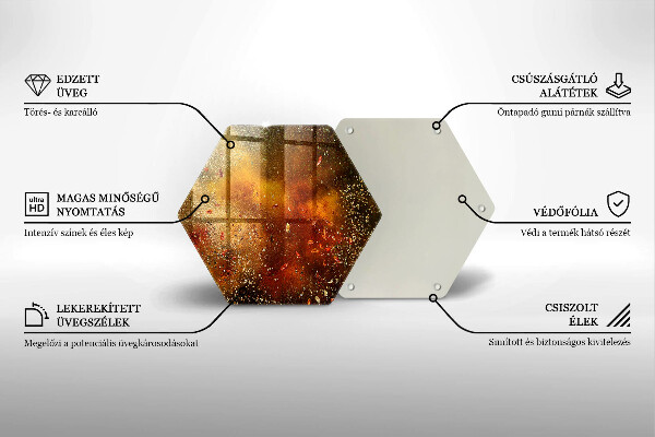 Tabla de cortar de vidrio Especias coloridas