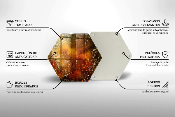 Tabla de cortar de vidrio Especias coloridas