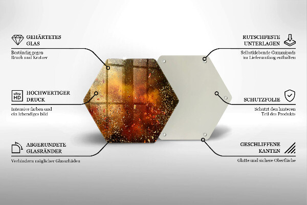 Tabla de cortar de vidrio Especias coloridas