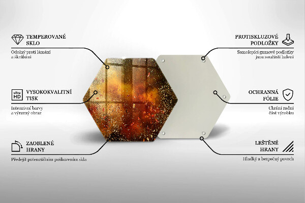 Tabla de cortar de vidrio Especias coloridas