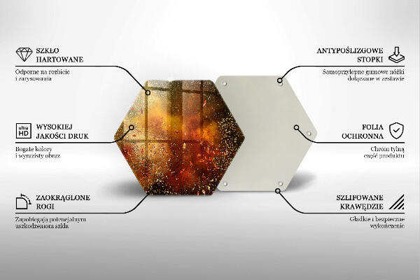 Tabla de cortar de vidrio Especias coloridas